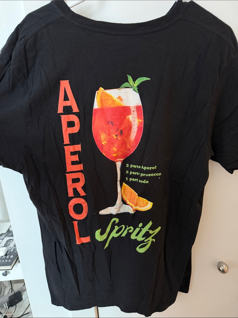 Black Graphic Tee - 'They See Me Aperollin'